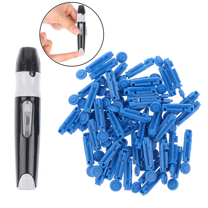 

Blood Sampling Pen Lancet Pen Adjustable Glucose Lancing Device+50pcs Needles