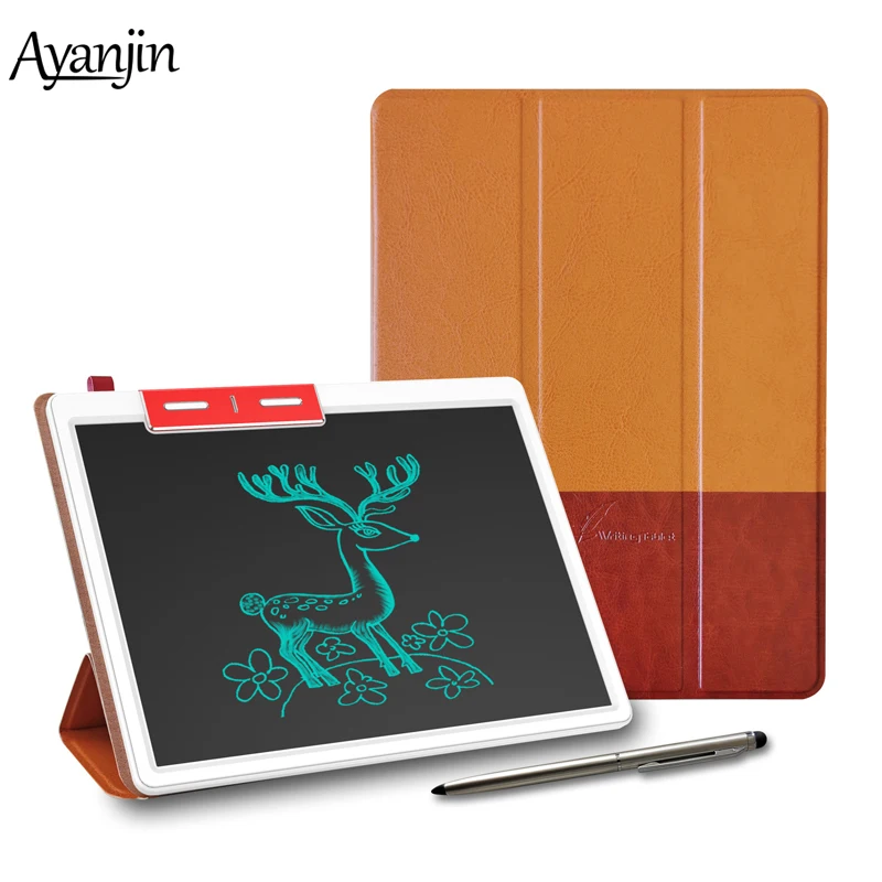 LCD 필기 보드, 케이스 포함, 디지털 드로잉 태블릿, 필기 패드, 비즈니스 보드 학습용, 어린이 그래피티 장난감 태블릿