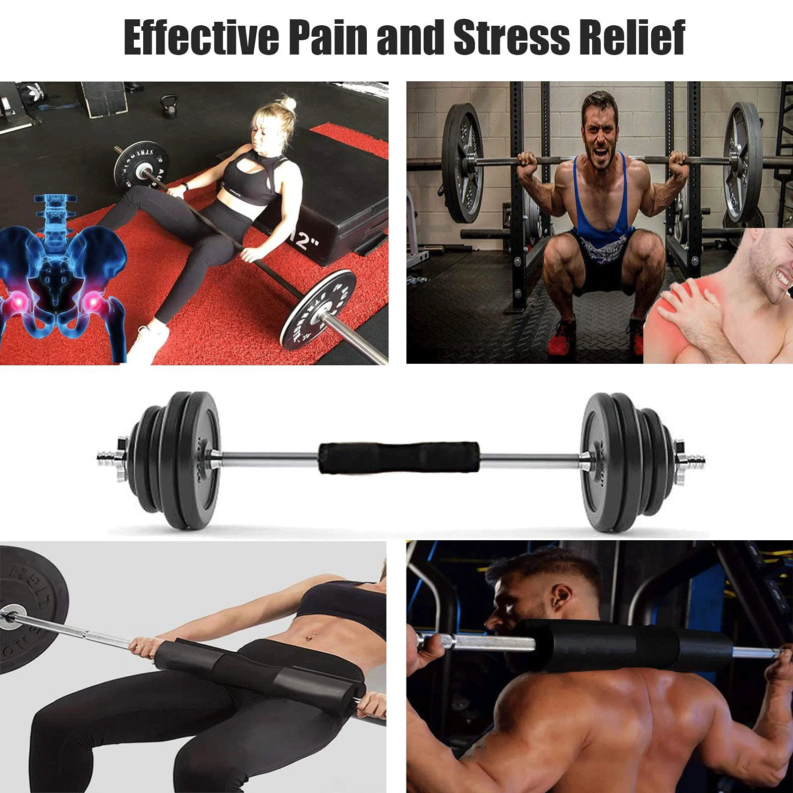 Weightlifting Squat Foam Neck Guard Barbell Sleeve Sports Dumbbell Bar Shoulder Back Protective Pad With Strap For Gym 4