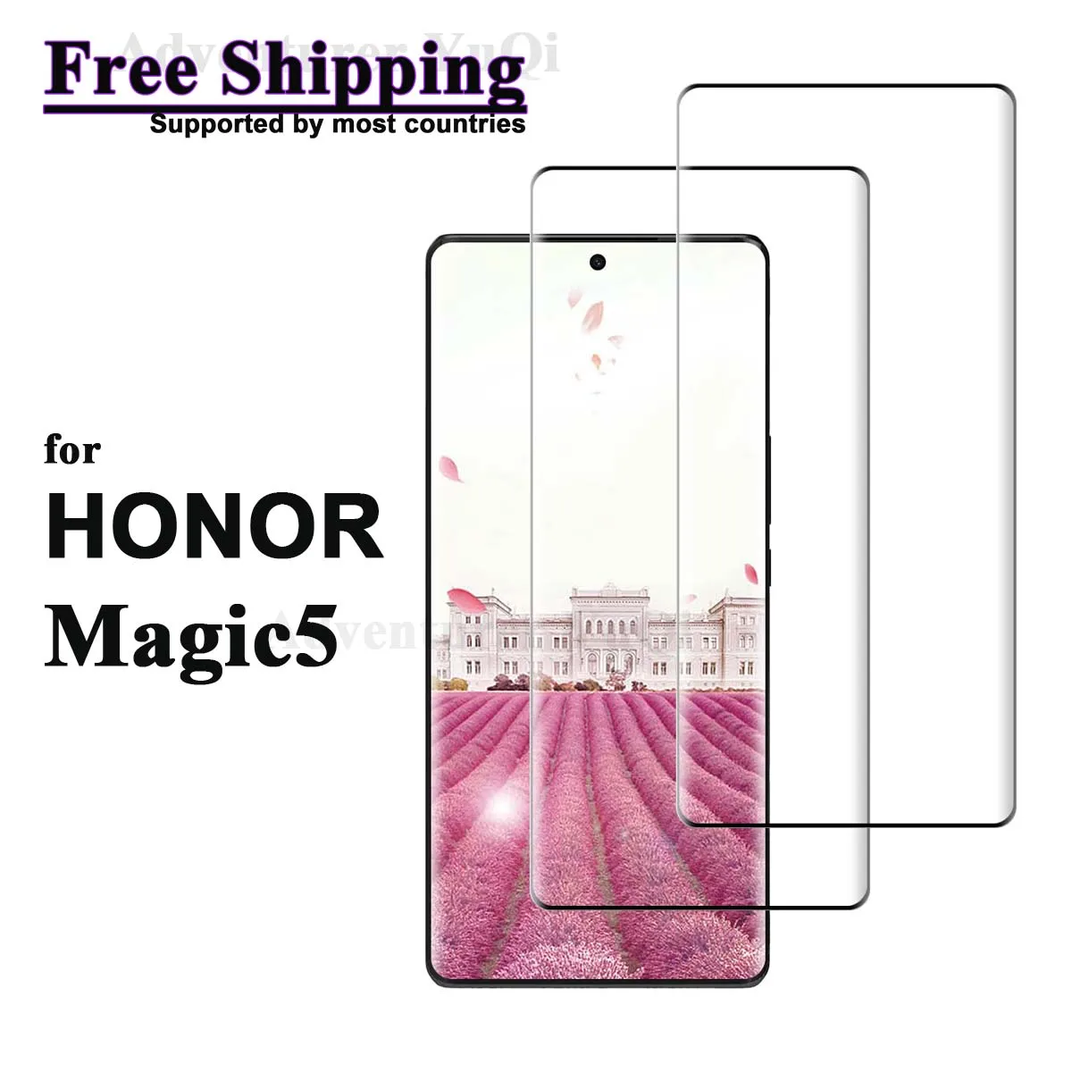 

Screen Protector for Honor Magic5 Tempered Glass 9H 3D Curved Protective Anti Scratch Fingerprint Scan Bubble free