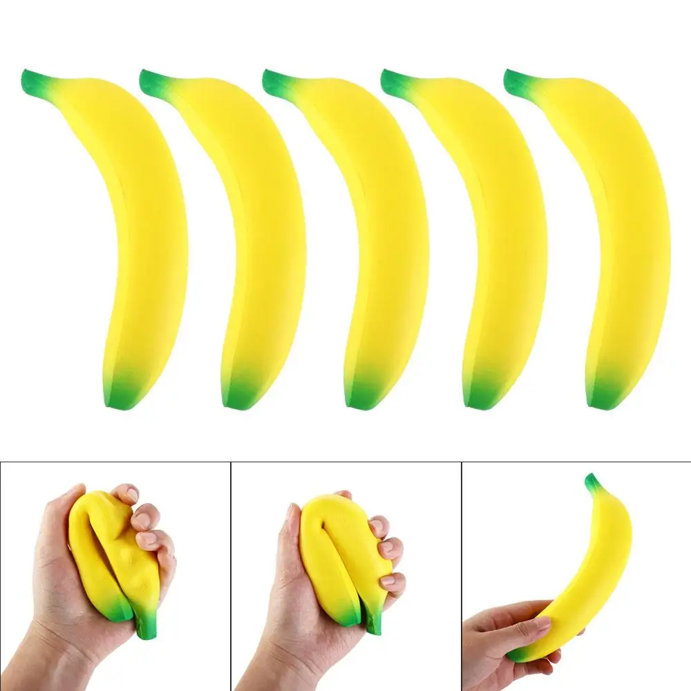 

Fruit Squeeze Toy Banana Squeeze Toys Yellow Green Slow Rising Squeeze Pinch Toy Pu Simulation Banana Children Toys