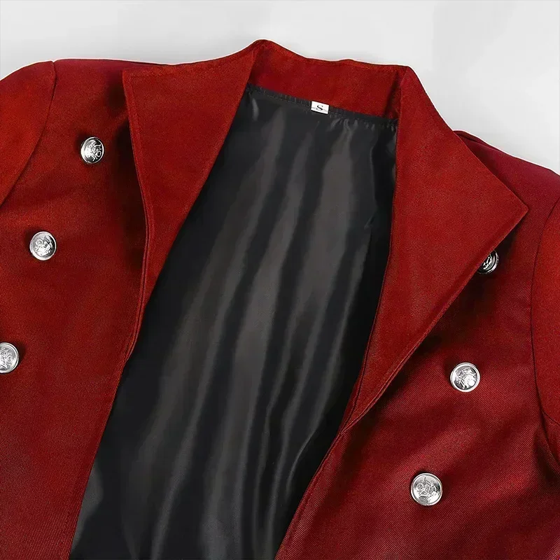 Medieval pirate steampunk vintage trench coat gothic mens tuxedo jacket Victorian carnival party cosplay costume