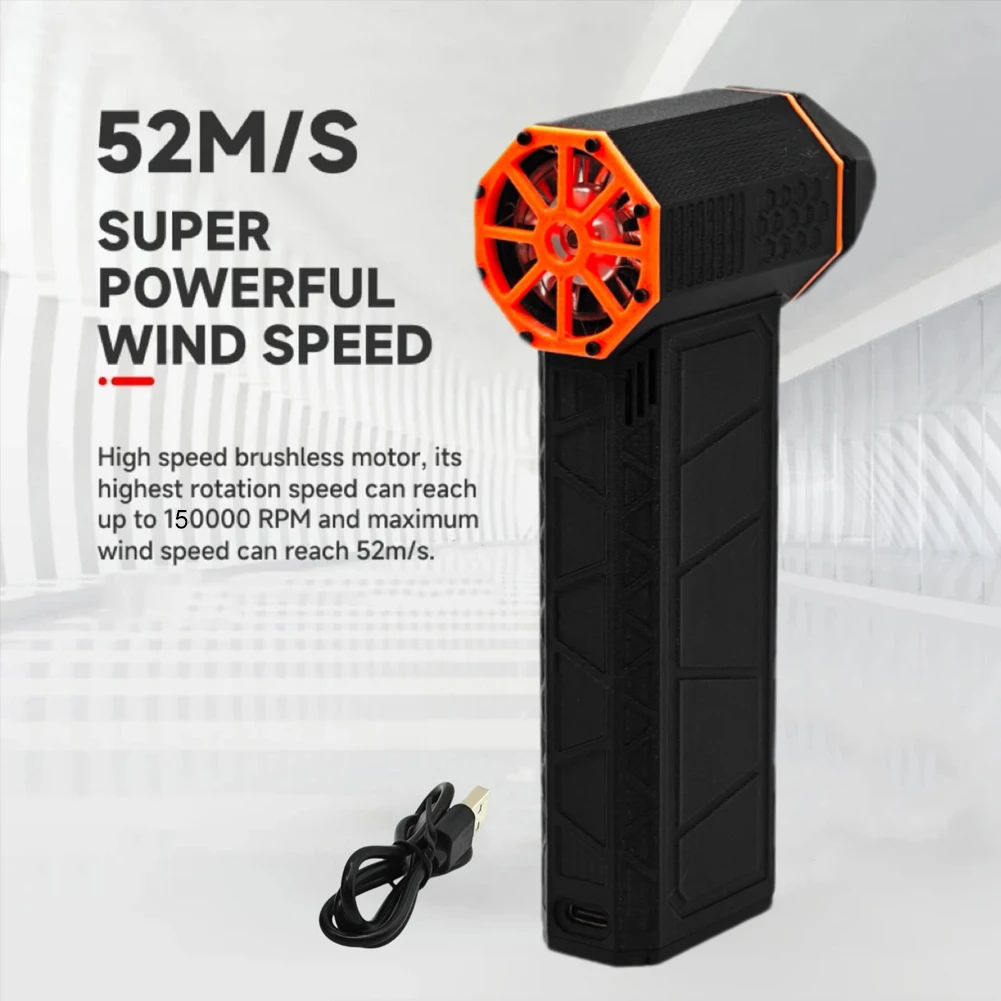 

Mini Jet Blower With Type-C Cable 150000RPM Electric Jet Fan Super Jet Fan Blower Violent Turbofan For Cleaning Outdoor Tools