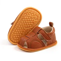 Boys Sandals Soft Leather Closed-Toe Toddler Baby Shoes Boys Girls Beach Shoes Sport Infant Kids Sandals Summer 5