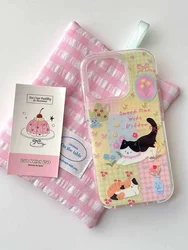 Vibrant Spring Cat Kawaii Cartoon Cute Phone Case Cover - iPhone 12 Pro (A)