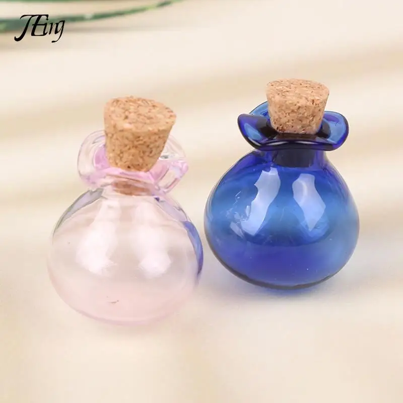 1/2/5Pcs 1:12 Dollhouse Miniature Drift Bottle Wishing Bottle Decor DIY Handcrafted Accessories glass bottles mini glass bottles