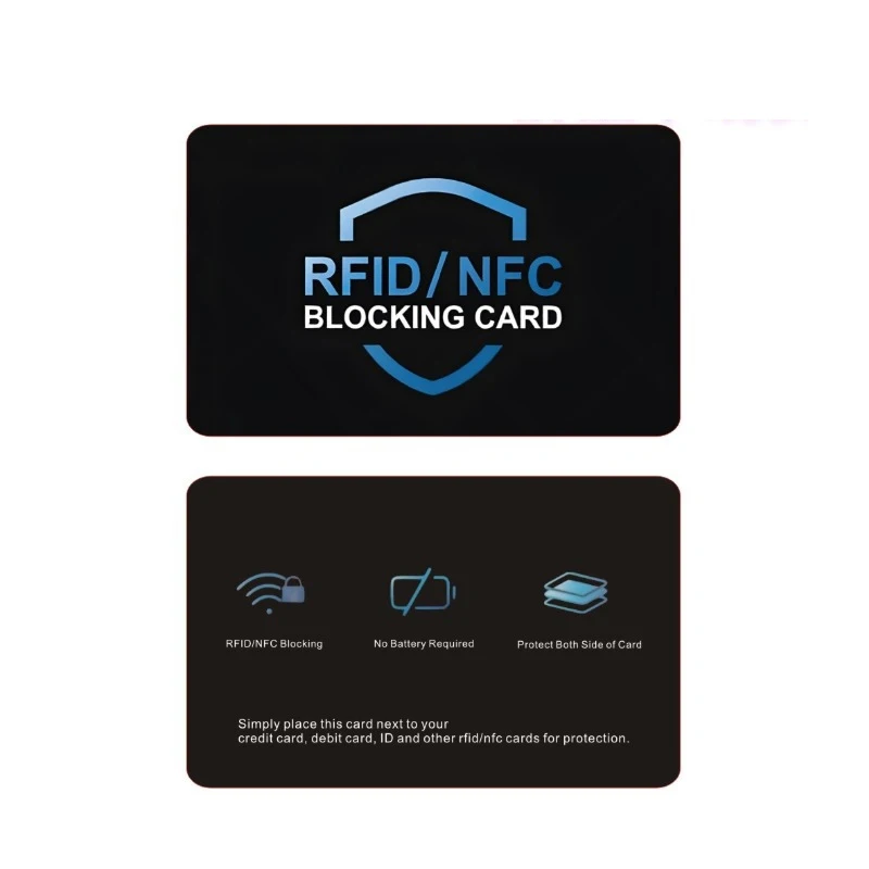 RFID Blocking Card Security Debit Credit Card Passport Protector Blocker NFC Signal Blocking ID ATM Guard Cardholder Sleeve