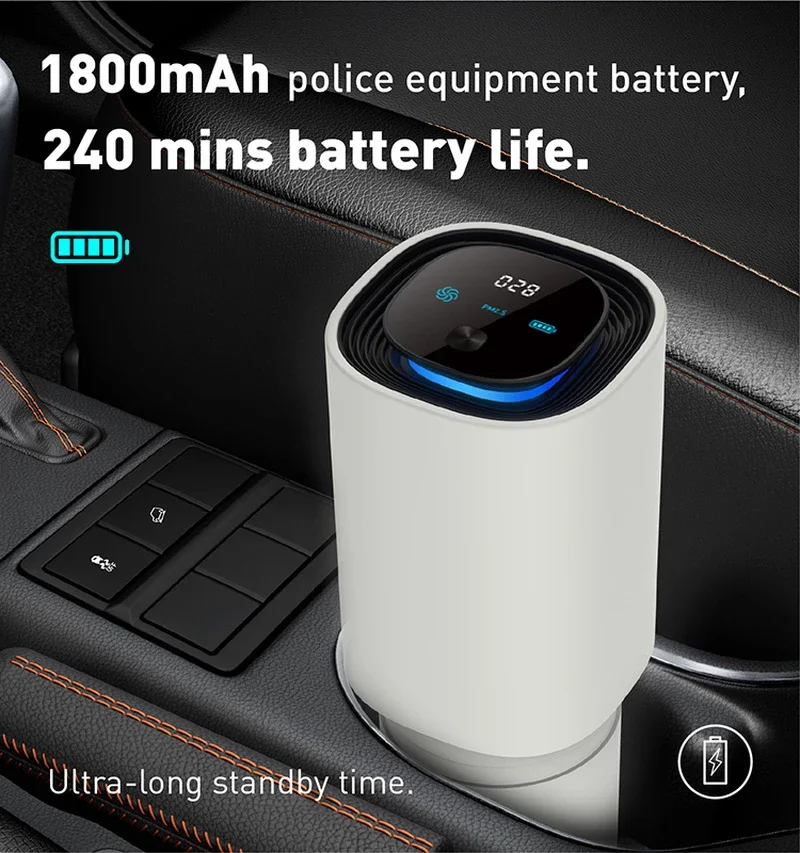 Easycare Safe Use in Car Home Negative Ions Generator Air Purifier Mini UVC Portable without Filter |
