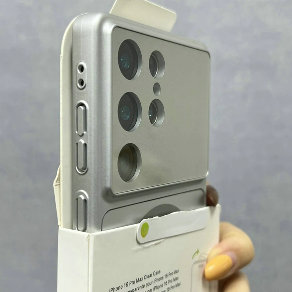 Luxury Matte Magnetic Case with Glass Lens Protection and Shockproof Hard Cover