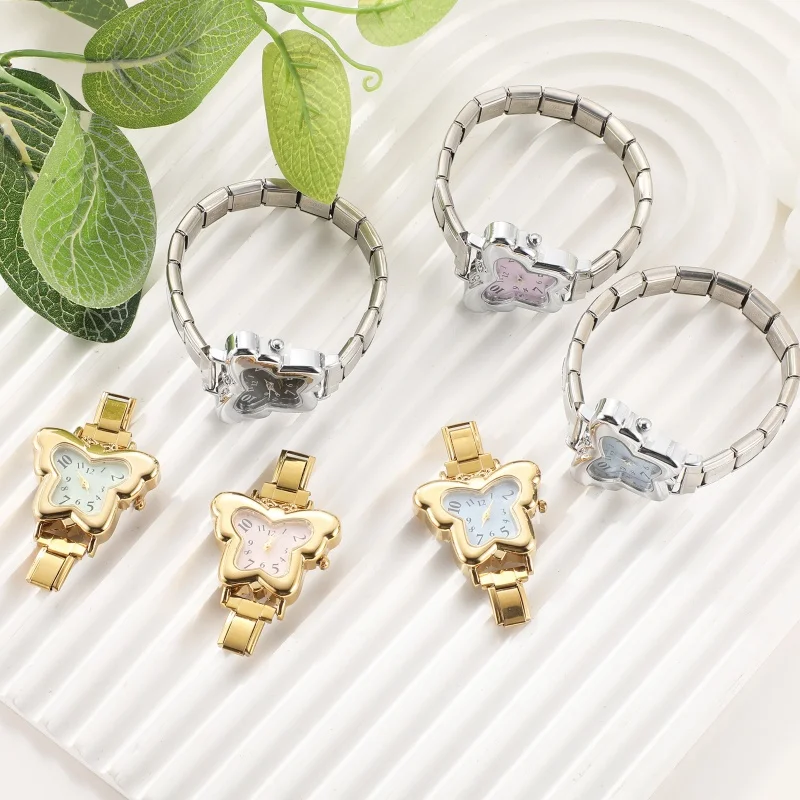 Vintage Butterfly Shape Stainless Steel Watch Bracelet Men Women 9mm