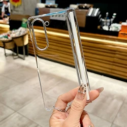 Transparent Magnetic Hinge Protector Shockproof Hard Phone Case - Galaxy Z Fold 8 (Transparent)