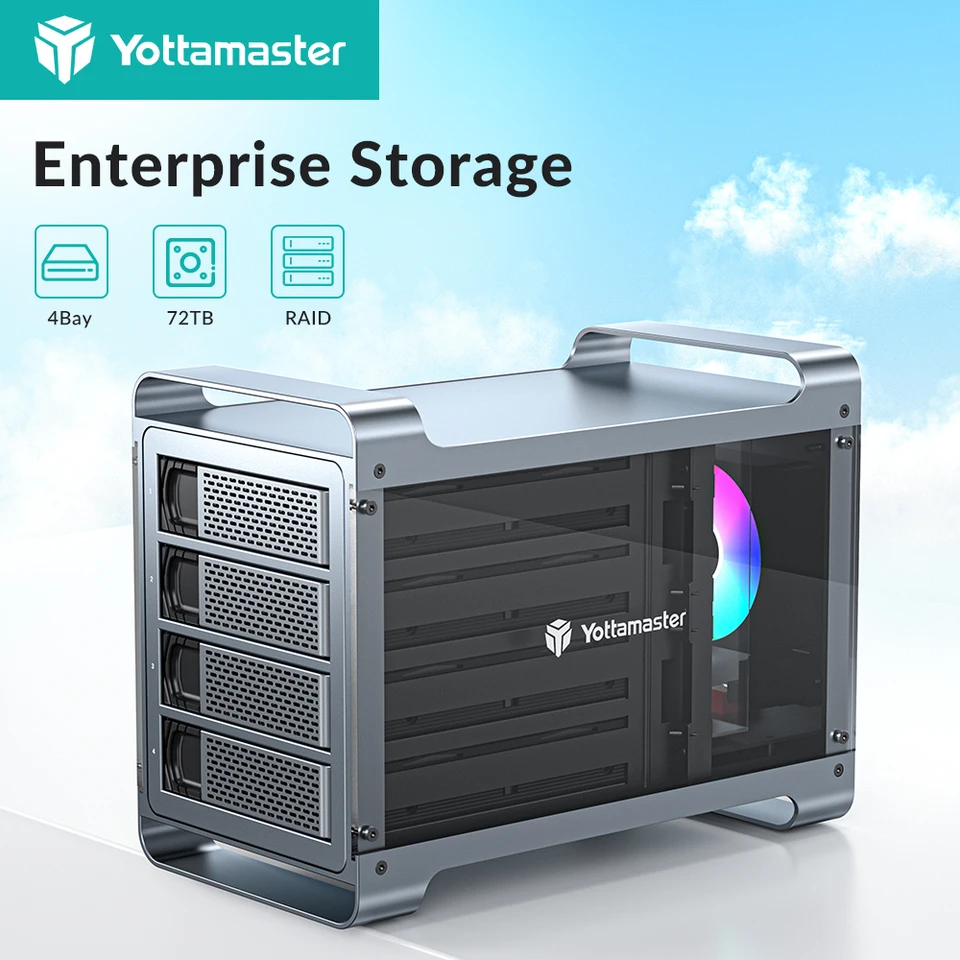 Yottamaster 4-Slot RAID External Hard Drive Enclosure