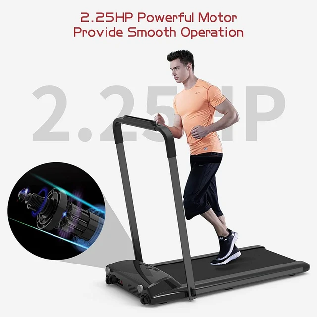 Cinta de correr plegable 2 en 1, 2.25HP, cinta de correr eléctrica para  debajo del escritorio, Control remoto, pantalla LED, para caminar y trotar  para la oficina en casa - AliExpress