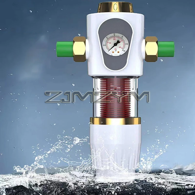 Automatic Flushing Purifier System,Reusable Whole House Spin Down Sediment Water Filter Backwash Prefilter