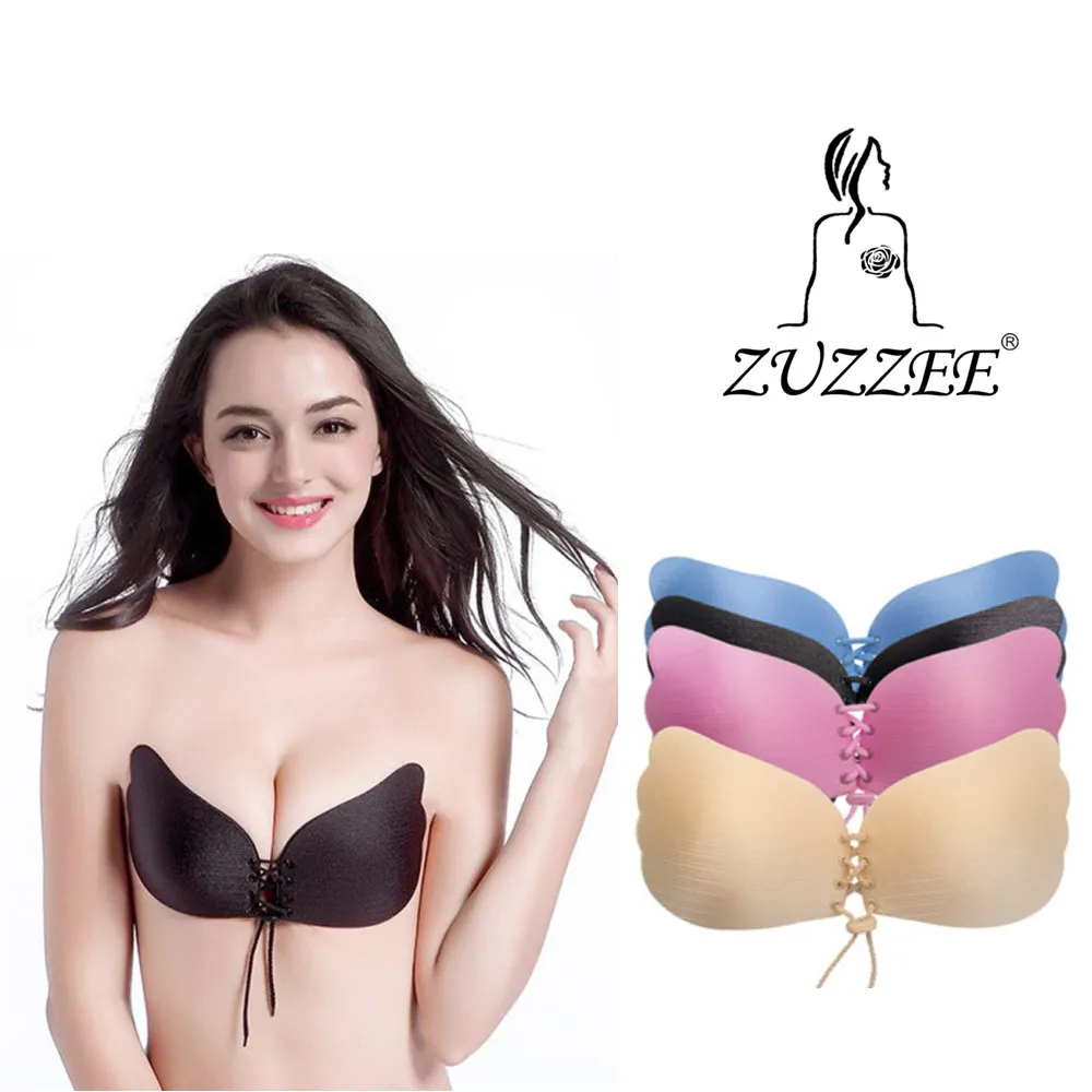 Selfadhesive Bra Breast Lifting Gathering Breathable Hole Silicone