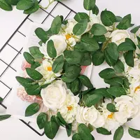 50/100pcs Artificial Plant Rose Leaves Christmas Home Outdoor UV protection Garden Wall Wedding Bridal Bouquet Diy Decorative 3
