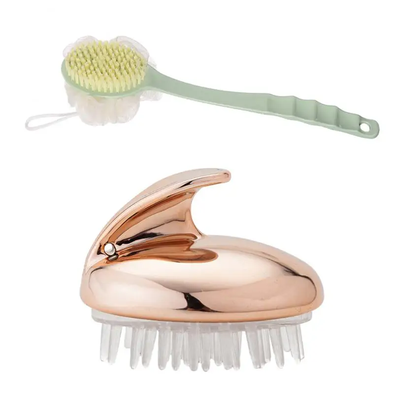 

Силиконовый массажер для волос и кожи головы, расческа для тела, расческа для мытья волос, щетка для душа, Массажная щетка для ванны и спа