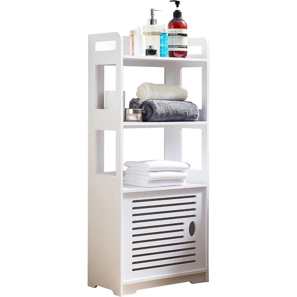 Wood Bathroom Floor Storage 3