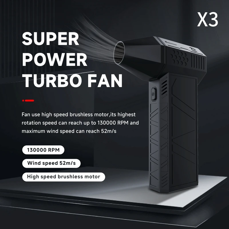 Mini Turbo ventilador violento, X3, Novo