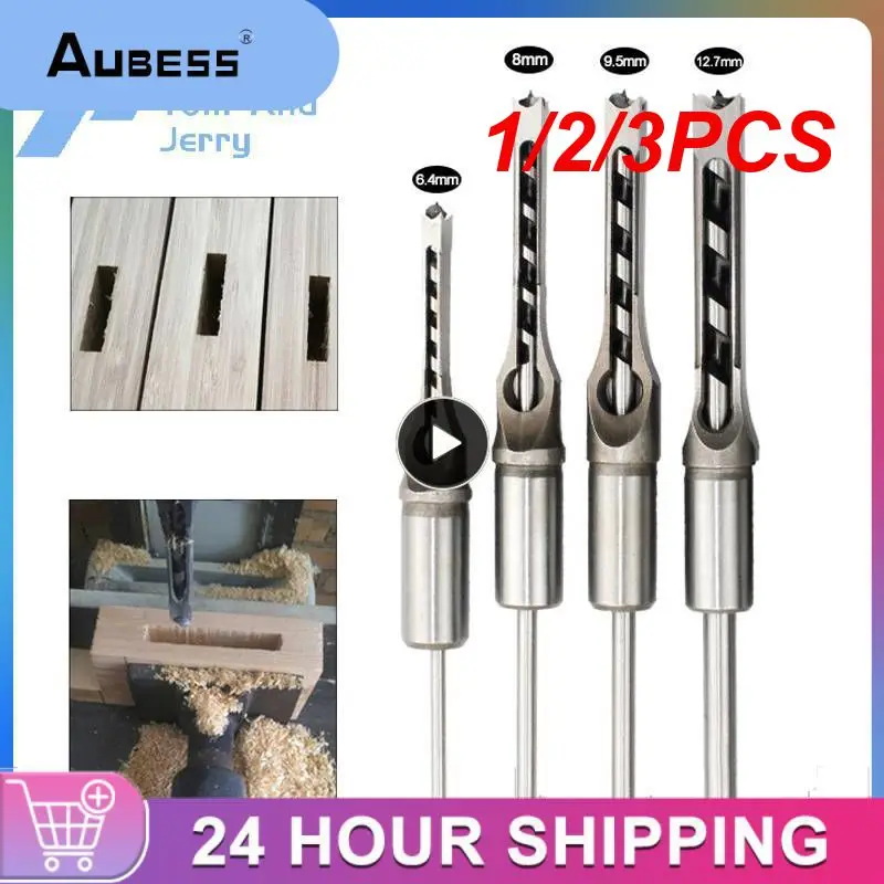 

1/2/3PCS 6.4~12.7mm HSS Drill Bits Woodworking Drill Tools Kit Set Square Auger Mortising Chisel Drill Set Square Hole
