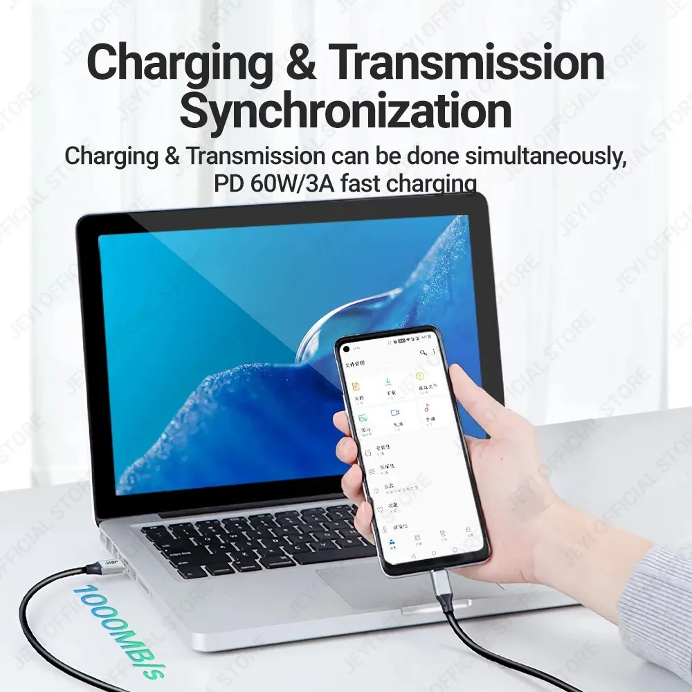 รูปสินค้า สายชาร์จ USB-C 60W ชาร์จเร็ว 10Gbps