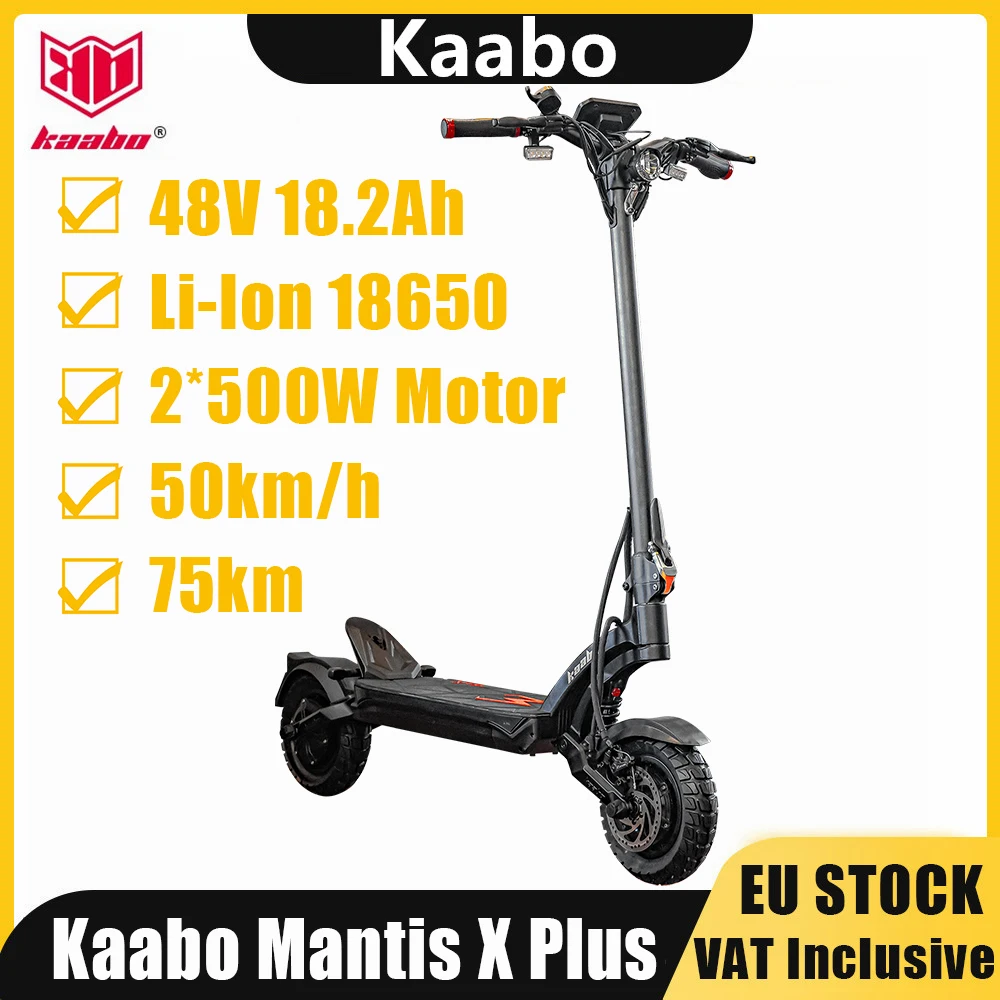 Il Più Nuovo Scooter Elettrico Kaabo Mantis X Plus 48V 18.2Ah 500W * 2 Motore Display Mid-Mounted Nfc Usb Charging Kickscooter