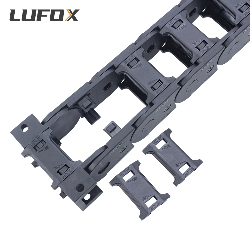 High quality 1-meter cable drag chain.Series of J25Q.2.S-Bridge type open of both side