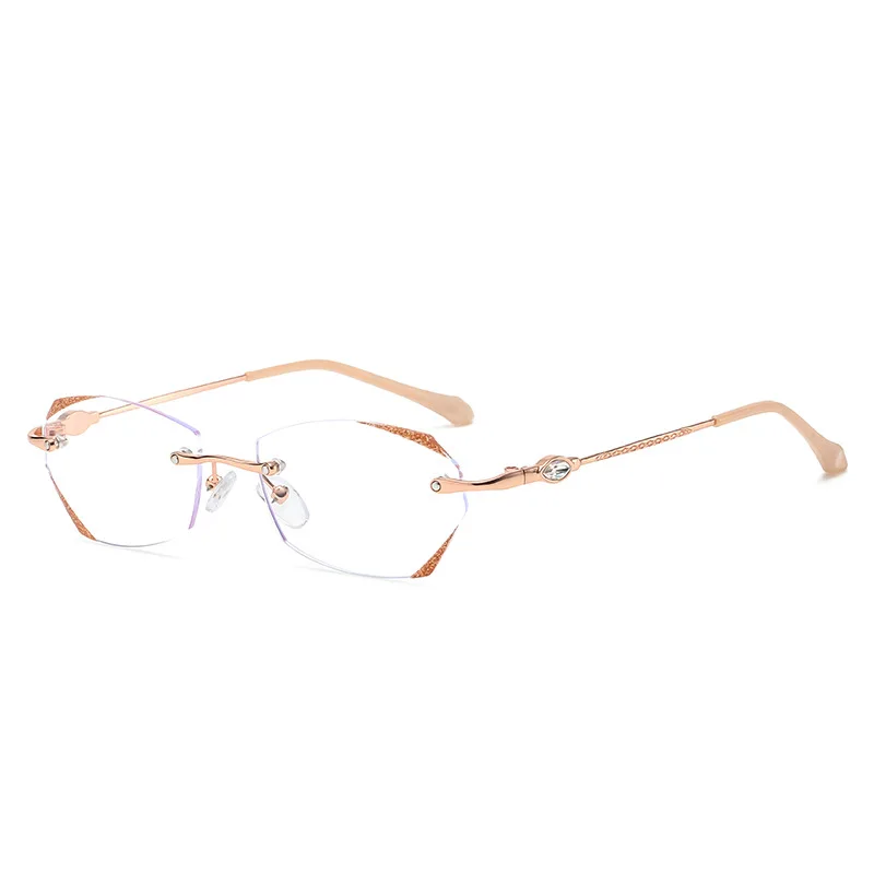 Zilead Framless Lady's Myopia Glasses Women Fashion Diamond-cut Anti Blue Light Jelly Nearsighted Lens Eyeglasses 0-1-1.5-2...-5 5