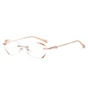 Zilead Framless Lady's Myopia Glasses Women Fashion Diamond-cut Anti Blue Light Jelly Nearsighted Lens Eyeglasses 0-1-1.5-2...-5 5