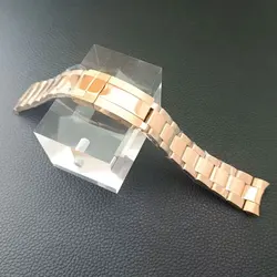 Gold and Silver Stainless Steel Watch Case with Sapphire Crystal Glass and 20mm Strap in Elegant Box (3 rose gold)