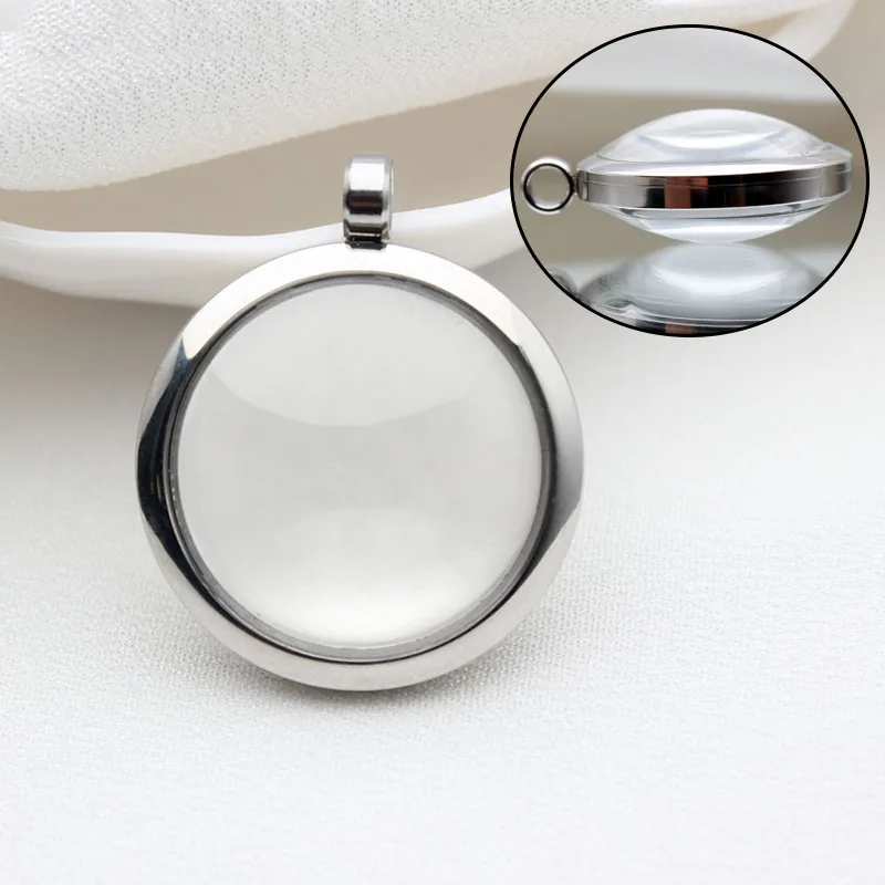 Curved Glass Living Locket Pendant Floating Locket Necklace For