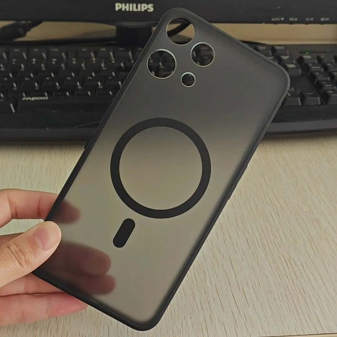 ELVEV Magnetic Shockproof Matte Anti-Fingerprint Phone Case