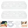 Egg Refrigerator Tray Holder For Container Storage Organizer Rack Lid Fridge With Kitchen Plate Holes 6Deviled Table Tary 2
