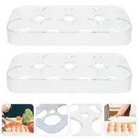 Egg Refrigerator Tray Holder For Container Storage Organizer Rack Lid Fridge With Kitchen Plate Holes 6Deviled Table Tary 2