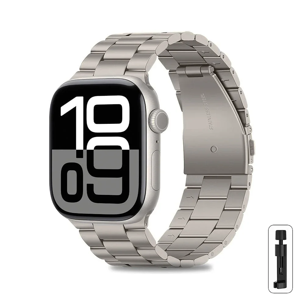 سوار ستيل مقاوم للصدأ لساعة أبل – متوافق مع Apple...