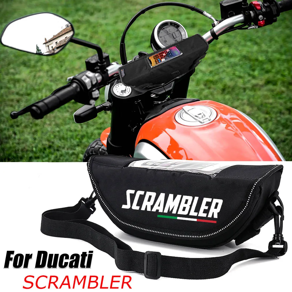 Per Ducati Scrambler1100 Ducati Scrambler400 Scrambler 800 Accessorio Moto Borsa Portaoggetti Per Manubrio Impermeabile E Antipolvere