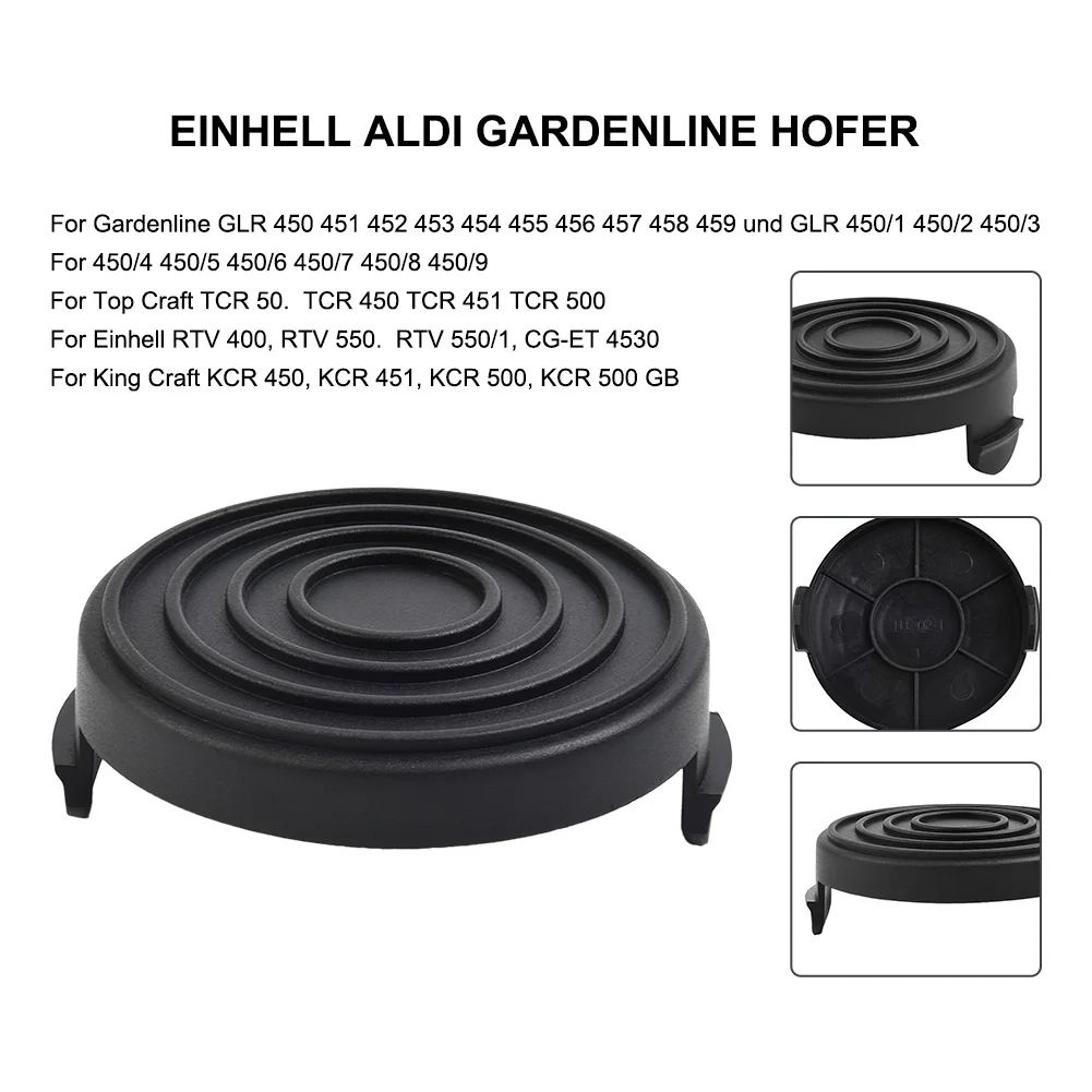 

Trimmer Spools Cap Spools Cap Cover Accs Black For Einhell For Einhell CG-ET 4530 RTV 550/1 String Trimmer Parts