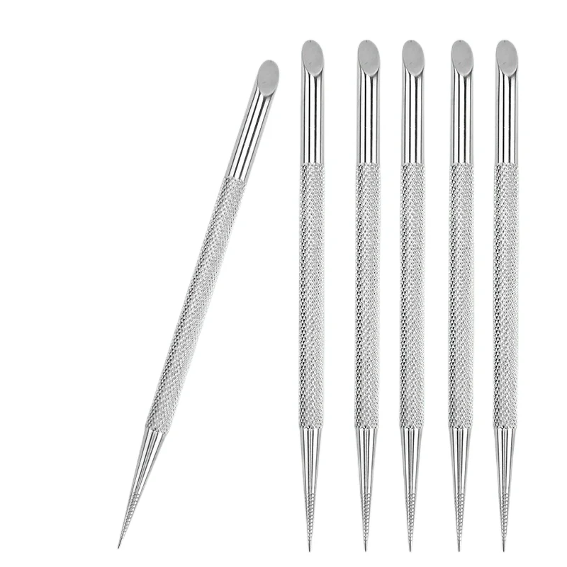 1pcs 2 In 1 Double-ended Stainless Steel Cuticle Pusher Nail Manicures Remover Manicure Sticks Tool For Nail Art