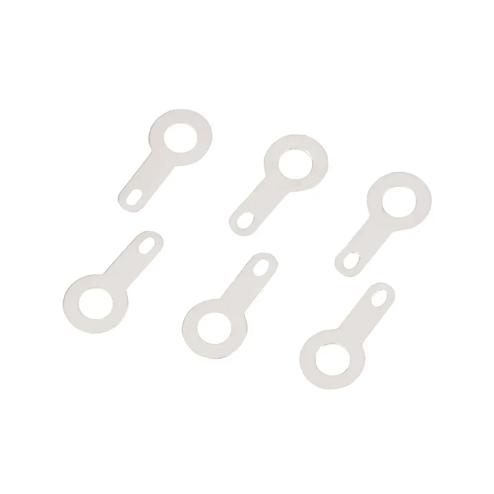 2000/1000pcs 2.2/2.7/3.2/5.2/6.2mm 인서트 플러그 스프링 터미널 PCB 솔더 러그 유형 두께 0.25mm 구리 와셔 용접 시트