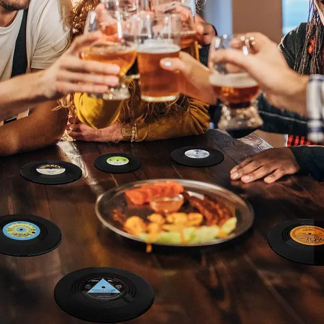 Retro Vinyl Record Coasters Anti-slip 5
