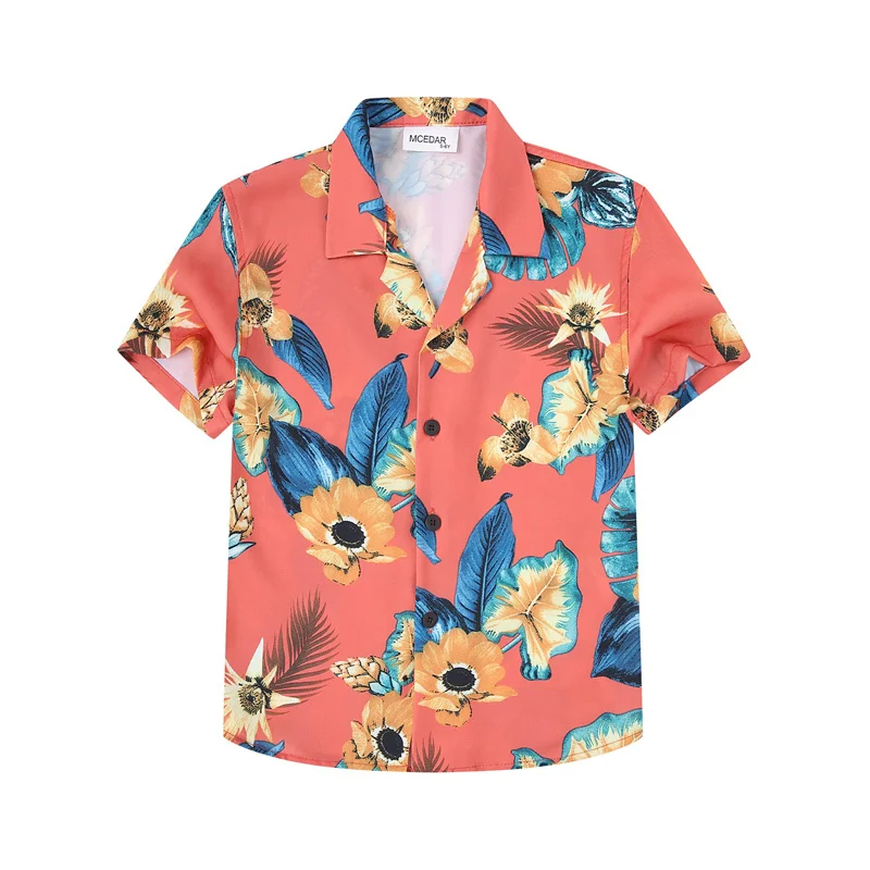 thumbnail image 1 of Camisas de verano con estampado 3D de palmeras para hombre, ropa de calle hawaiana de gran tamaño para playa, ropa de hombre a la moda, camisetas con solapa y botón, 1 of 5