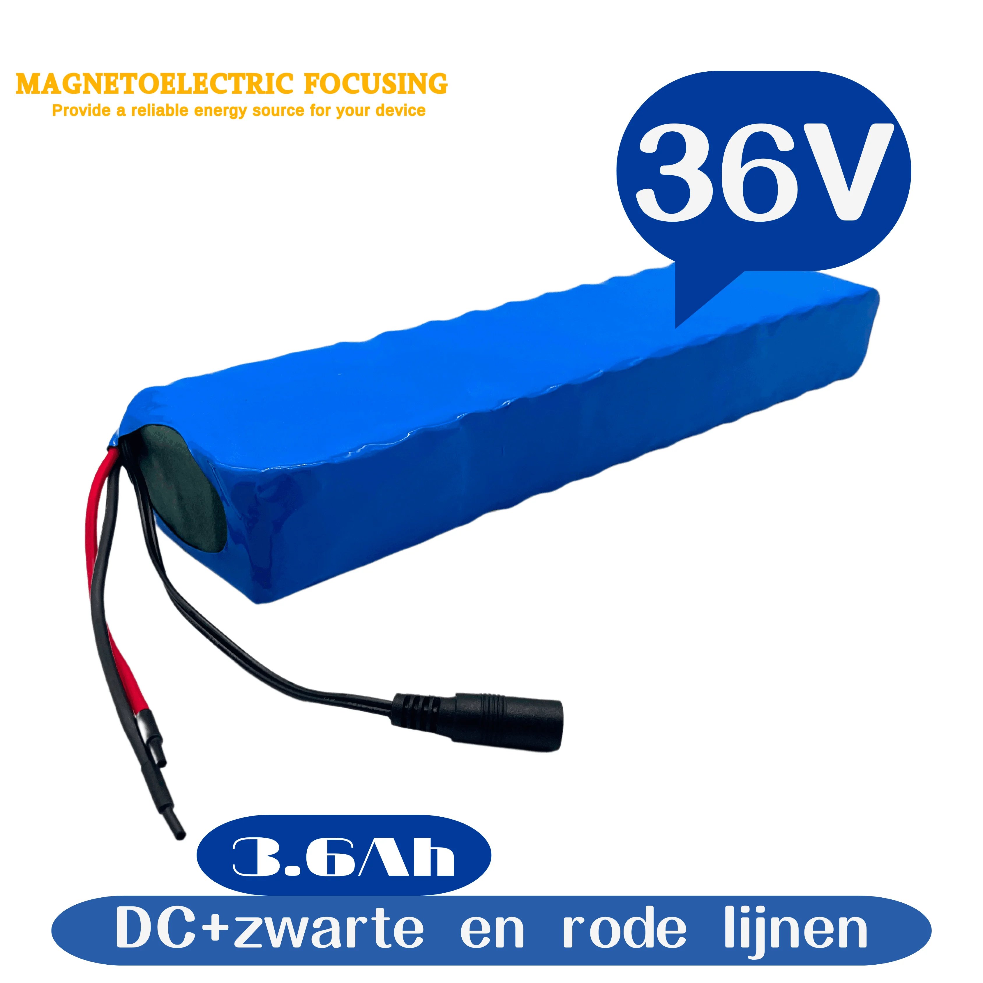 

36V 3.6Ah Rechargeable Lithium Battery Pack with 18650 Cells and Built-in BMS Protection for Electric Bicycles and Scooters