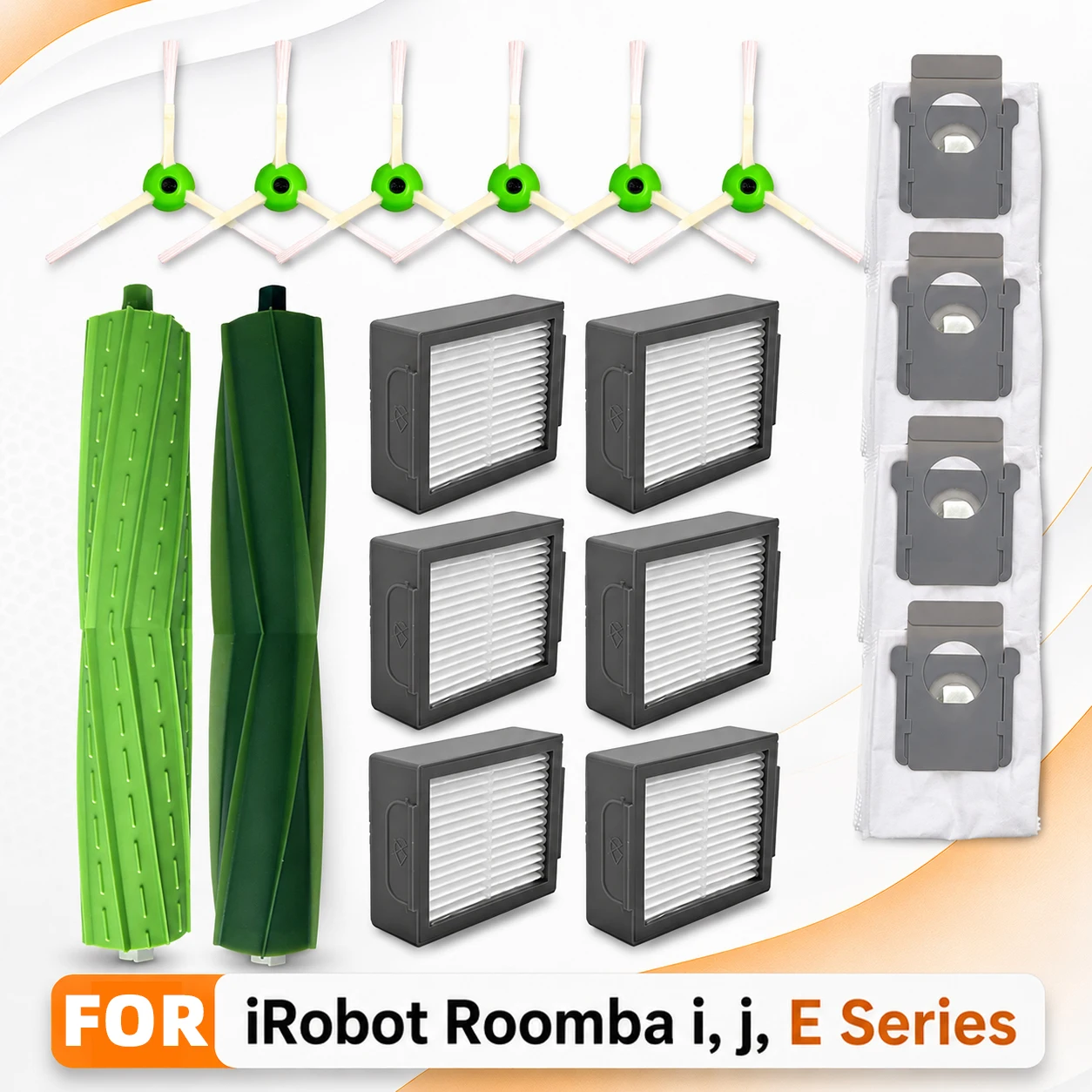 Enhanced Replacement Parts Kit for iRobot Roomba - Main Brush, Side Brush, and Filter Set