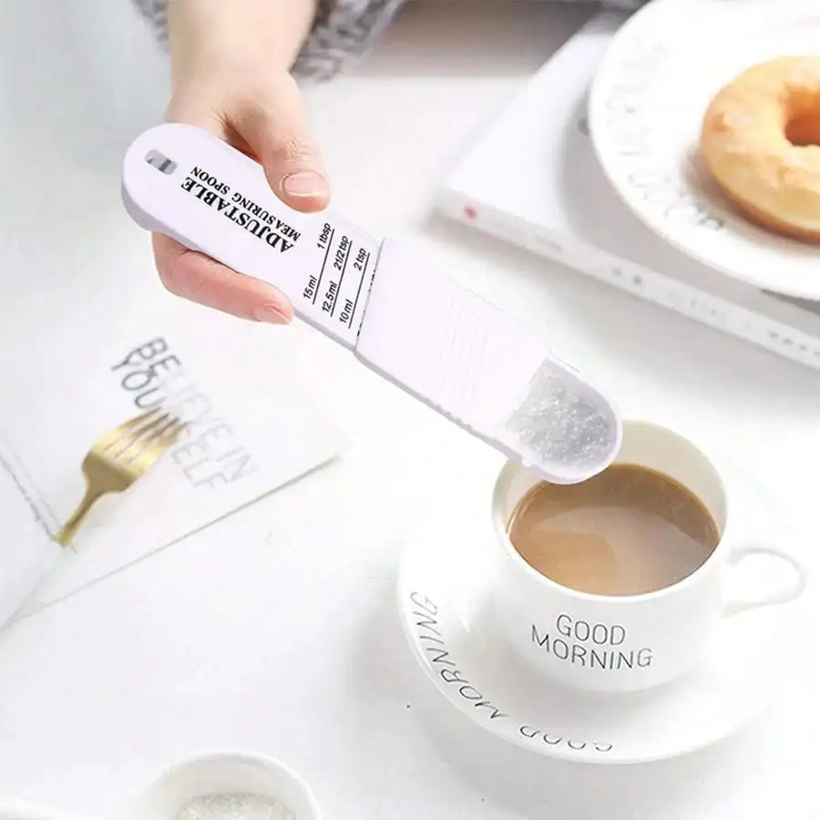1PC Adjustable PP measuring spoon with graduated coffee and powdered sugar seasoning measuring spoon Kitchen baking accessories Kitchen