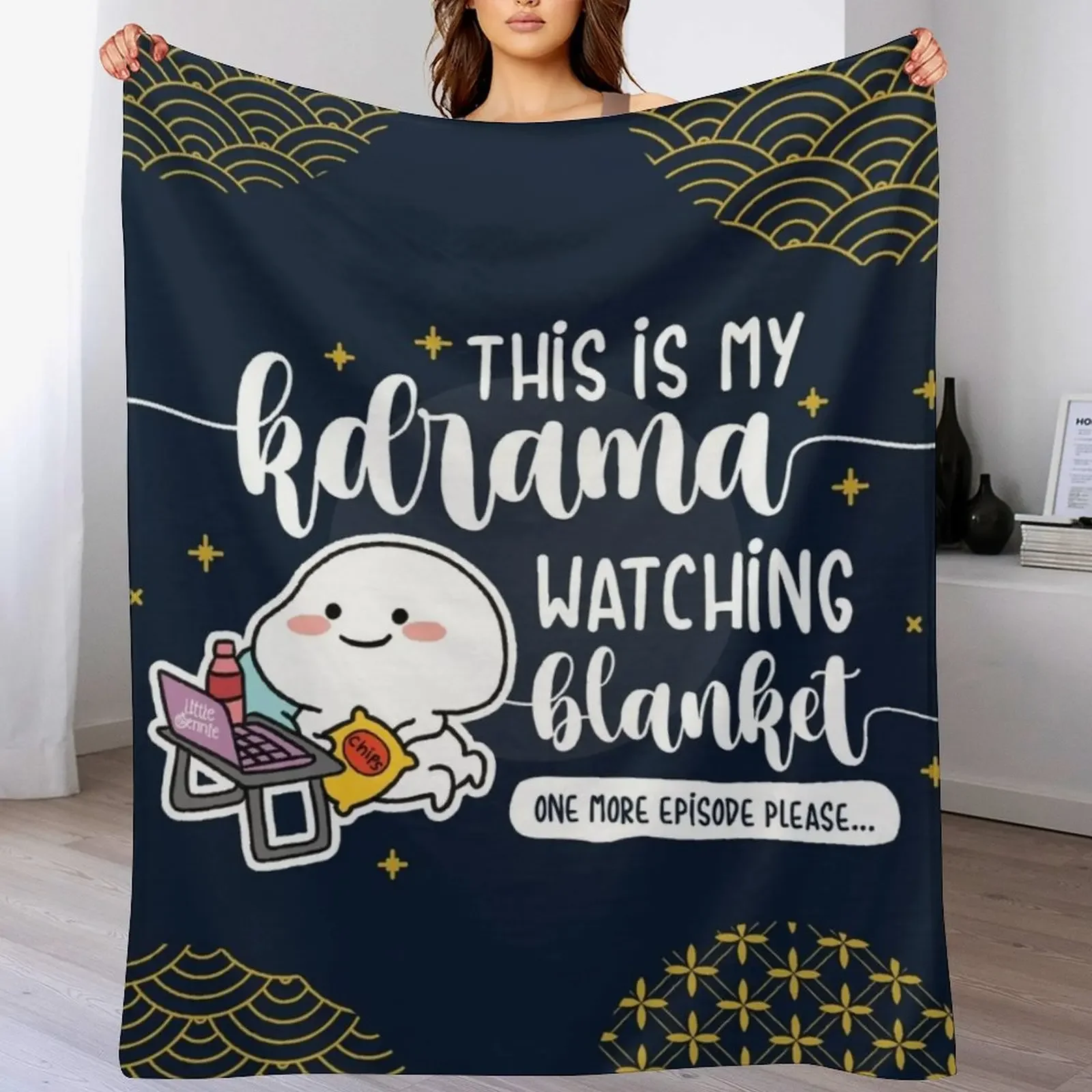 This is My Kdrama Watching Blanket Gift for Kdrama Fans Throw Blanket Custom Sleeping Bag Hairy Blankets 4