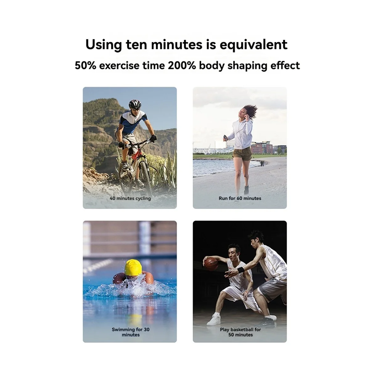 BAAU Vibration Muscle Stimulator Abdominal EMS Trainer Electrostimulation Home Gym Equipment Fitness Massager USB Charging