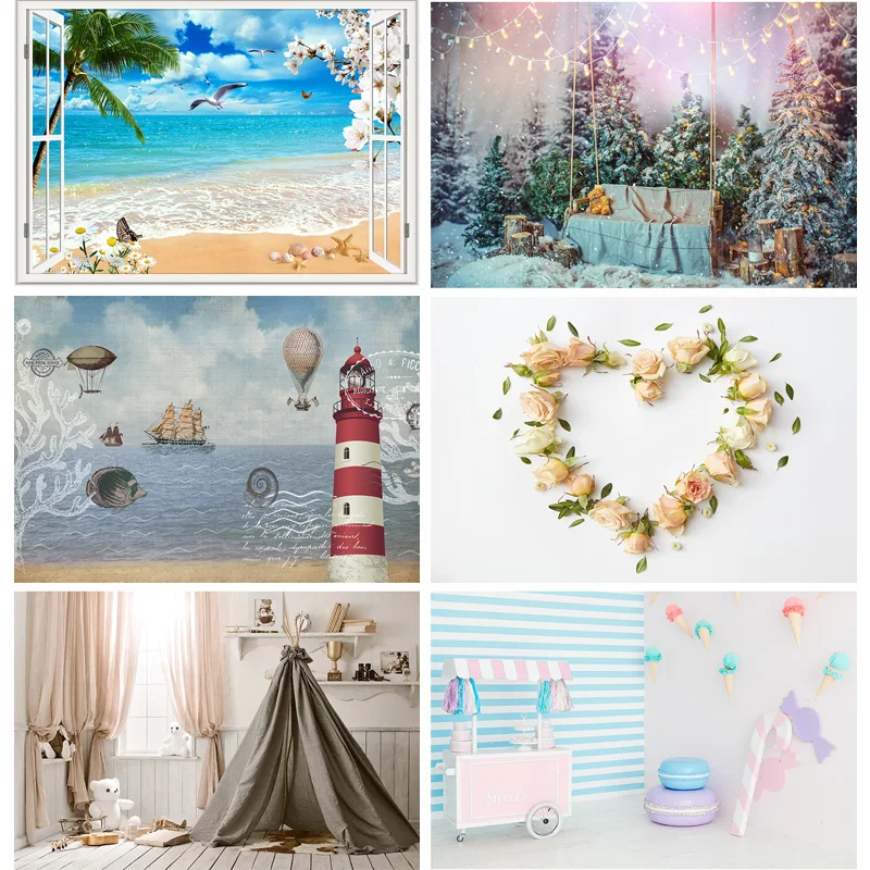 

Vinyl Custom Photography Backdrops Props Flower Board Landscape Children's Birthday Photo Studio Background 22612 ZHDT-10