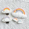 1/3/10Pcs Rainbow Silicone Bead/Teether/Clip Food Grade Pendants DIY Pacifier Chain Accessories Baby Teething Toys 1