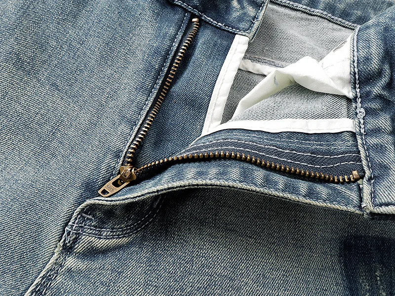 بنطلون جينز رجالي ضيق من ماركة RTA بتصميم ممزق ومزين بالرسم والجرافيتي، بنطلون طويل للشارع