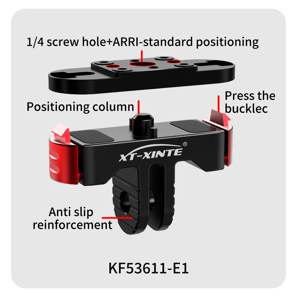 Sportkamera-Schnellverschlusshalterung, 1/4 Zoll magnetische Adapterhalterung, Basis aus Aluminiumlegierung für Gopro 13-Zubehör – Detail 31